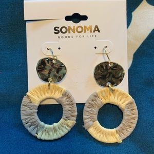 Sonoma gold colored and threaded earrings. New